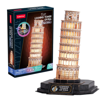 PUZZLE 3D. LEANING TOWER OF PISA NIGHT