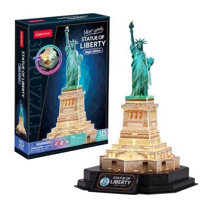 PUZZLE 3D. STATUE OF LIBERTY NIGHT EDITION