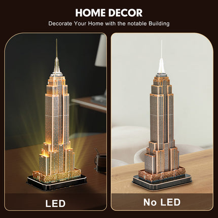 PUZZLE 3D. EMPIRE STATE BUILDING NIGHT