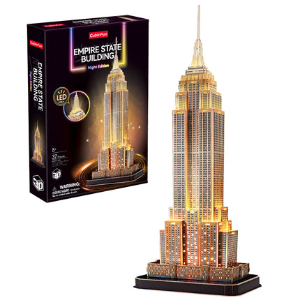 PUZZLE 3D. EMPIRE STATE BUILDING NIGHT