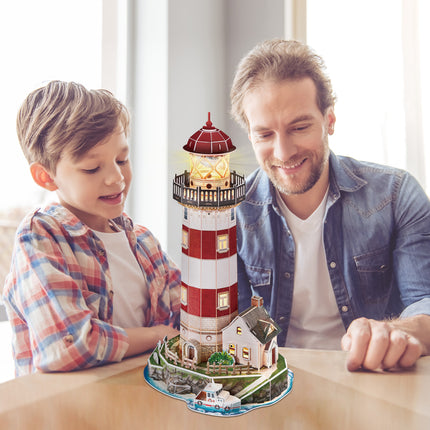 PUZZLE 3D. LIGHTHOUSE NIGHT EDITION