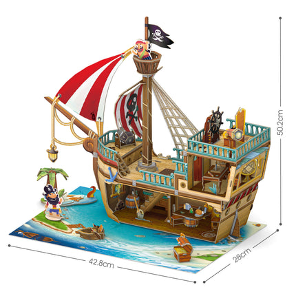 PUZZLE 3D. PIRATE TREASURE SHIP