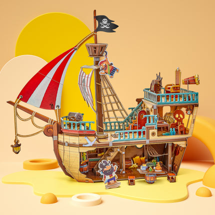 PUZZLE 3D. PIRATE TREASURE SHIP