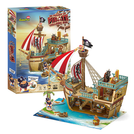 PUZZLE 3D. PIRATE TREASURE SHIP