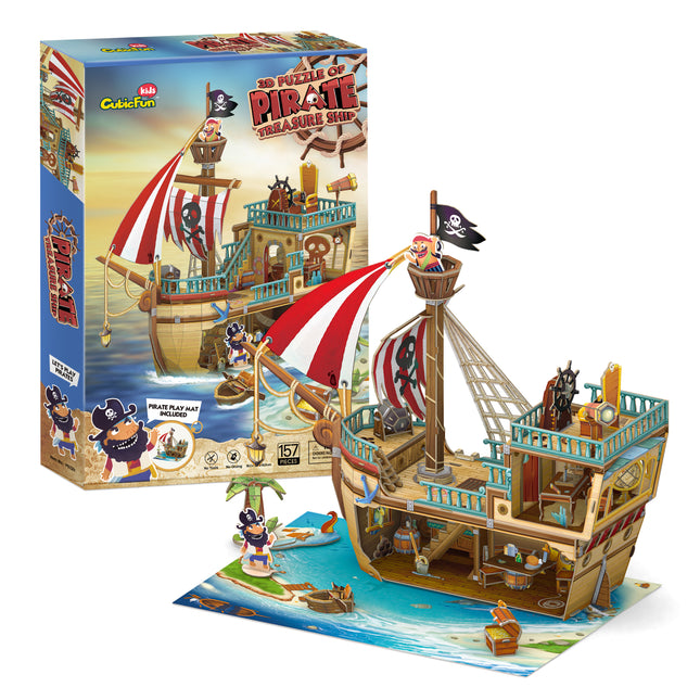 PUZZLE 3D. PIRATE TREASURE SHIP