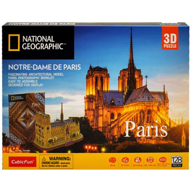 Puzzle 3d. Norte dame de París nata geo