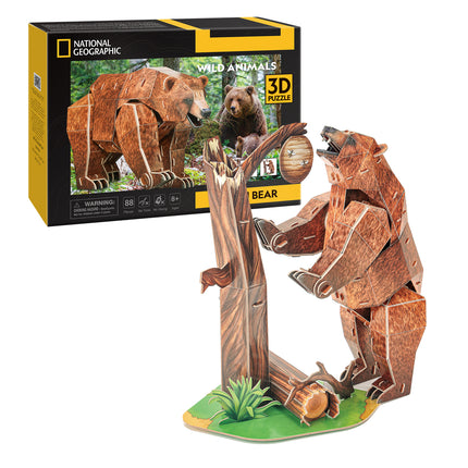 PUZZLE 3D. BROWN BEAR NAT GEO