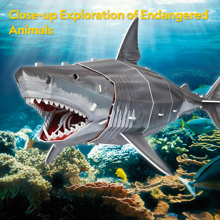 PUZZLE 3D. GREAT WHITE SHARK NAT GEO