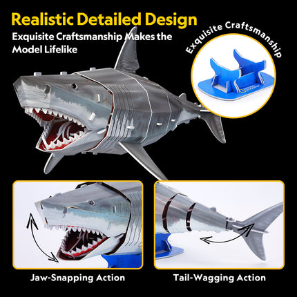 PUZZLE 3D. GREAT WHITE SHARK NAT GEO