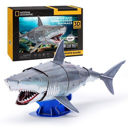 PUZZLE 3D. GREAT WHITE SHARK NAT GEO