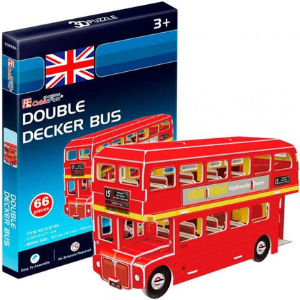 PUZZLE 3D. DOUBLE DECKER BUS S