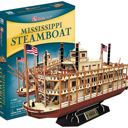 Puzzle 3D. Mississippi Steamboat