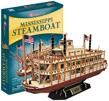 Puzzle 3D. Mississippi Steamboat