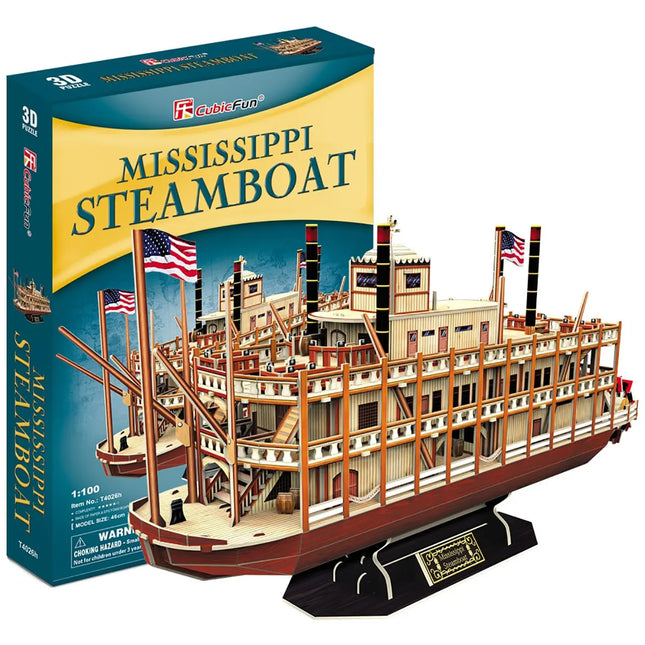 Puzzle 3D. Mississippi Steamboat
