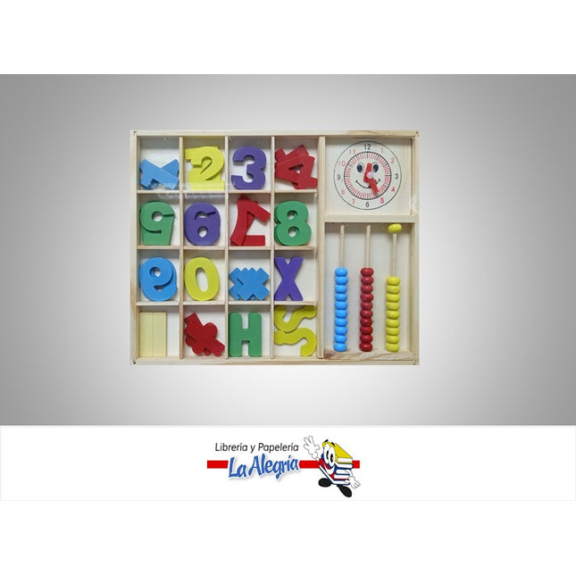 JUEGO DIDACTICO. ABACO NUMERO+RELOJ