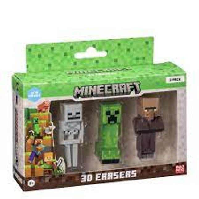 MINECRAFT. ERASERS SET 3