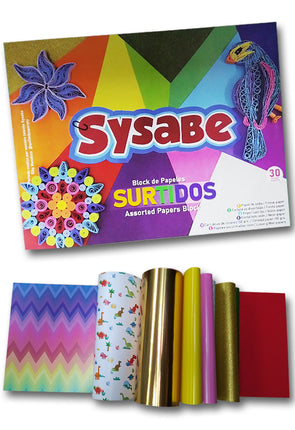 Bloc. Papel surtido (32 hoj) 32x25cm