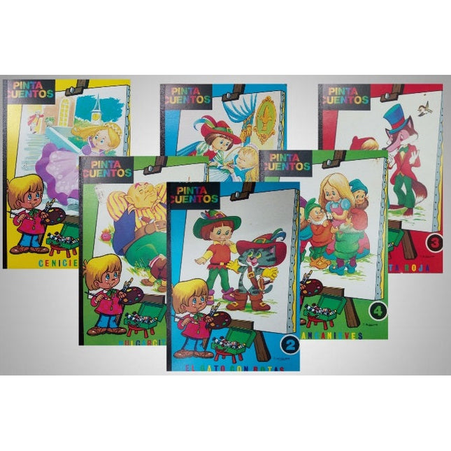 Cenicienta, Alicia, pulgar cito, Blancanieves, el gato con botas, los tres cerditos