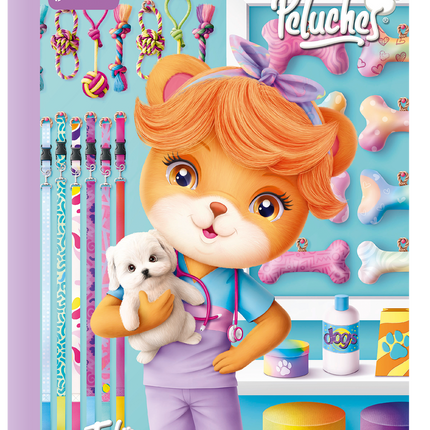 Libreta. Cosida 100h med linea peluches