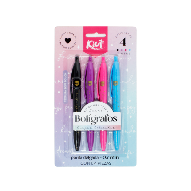 BOLIGRAFO. KIUT COLORES X4 UND