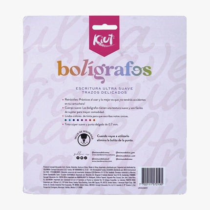 BOLIGRAFO. KIUT SET/COLORES (8UNID)