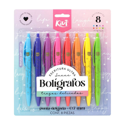 BOLIGRAFO. KIUT SET/COLORES (8UNID)