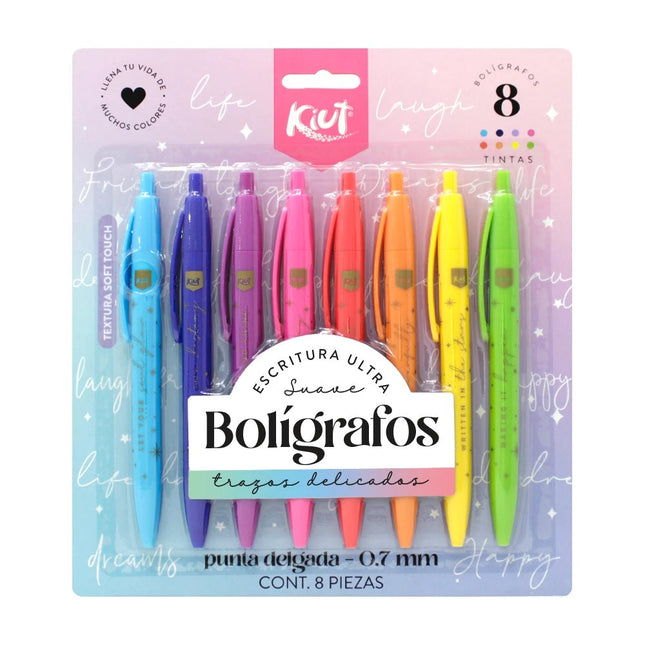 BOLIGRAFO. KIUT SET/COLORES (8UNID)