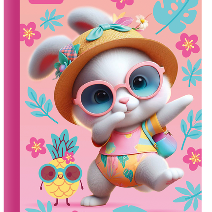 Libreta. Cosida 100h med cuadricul. C/stiker