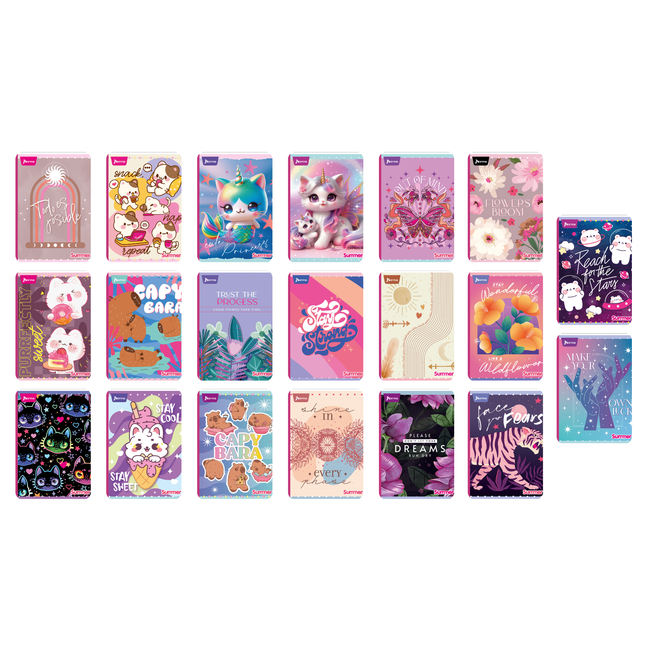 LIBRETA. SUMMER UNA LINEA C/STIKER FEMENINO 1 00H