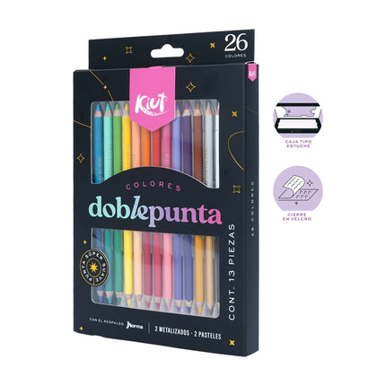 COLORES. KIUT DOBLE PUNTA  (13X2=26COL)