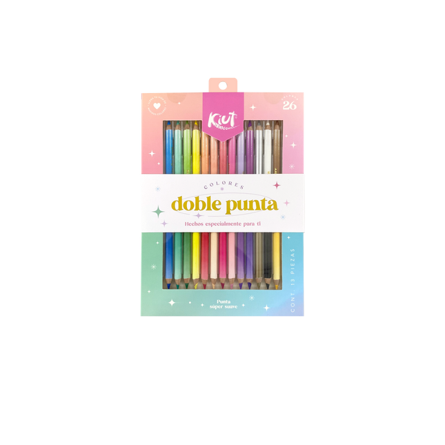 COLORES. KIUT DOBLE PUNTA  (13X2=26COL)