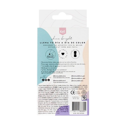 RESALTADOR. KIUT PASTEL DELGADOS 6 COLORES
