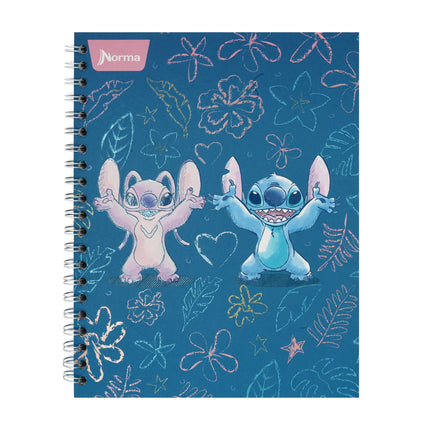 Libreta. Stitch argollada med 105h