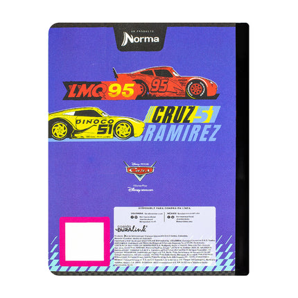 Libreta. Cars cuadriculado 100h