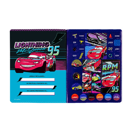 Libreta. Cars cuadriculado 100h