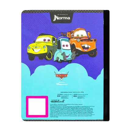 Libreta. Cars cuadriculado 100h