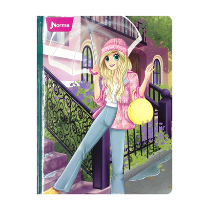 Libreta. Bonequinhas cuadriculada 100h