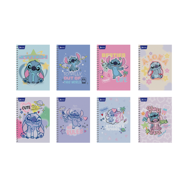 LIBRETA. STITCH <4MATER.> ARGOLLADA GDE 100H