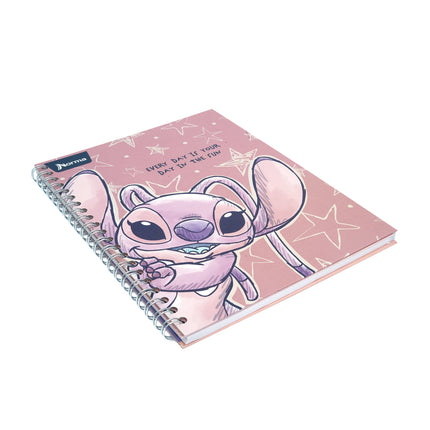 Libreta. Stitch <4mater.> argollada gde 100h
