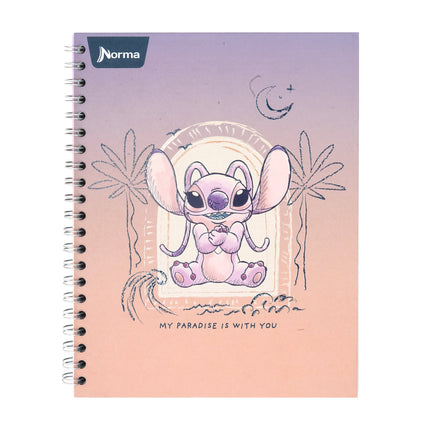 Libreta. Stitch <4mater.> argollada gde 100h