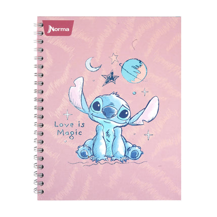 Libreta. Stitch <4mater.> argollada gde 100h
