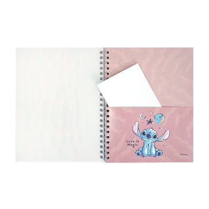 Libreta. Stitch <4mater.> argollada gde 100h