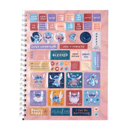 Libreta. Stitch <4mater.> argollada gde 100h