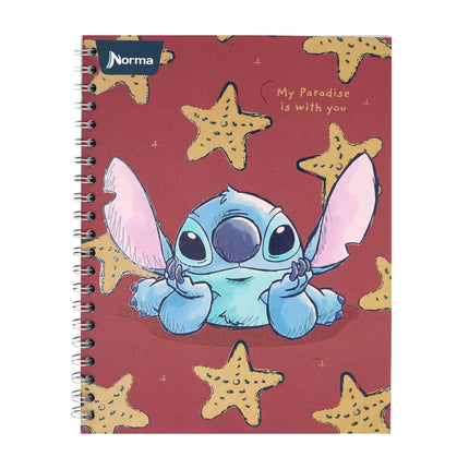 Libreta. Stitch <4mater.> argollada gde 100h