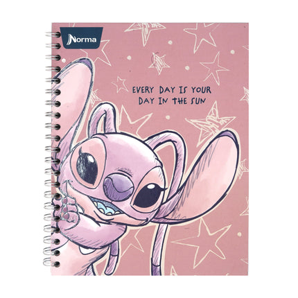 Libreta. Stitch <4mater.> argollada gde 100h