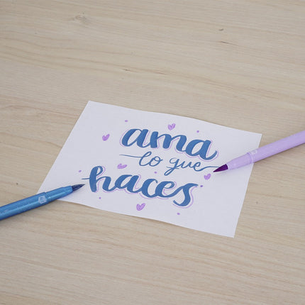 Kit de lettering. Cartilla+30 marcadores