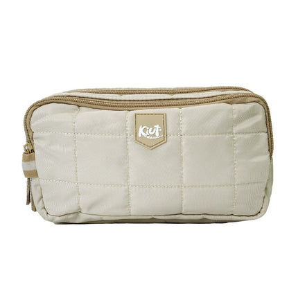 CARTUCHERA. KIUT POSH BEIGE 3 BOLSILLOS