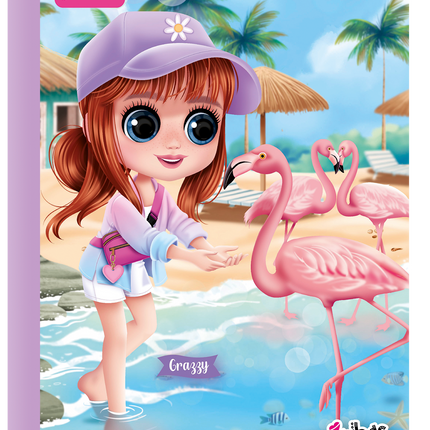 Libreta. Bonequinhas 100 hojas doble línea