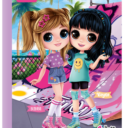 Libreta. Bonequinhas 100 hojas doble línea