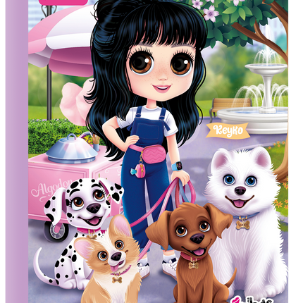 Libreta. Bonequinhas 100 hojas doble línea